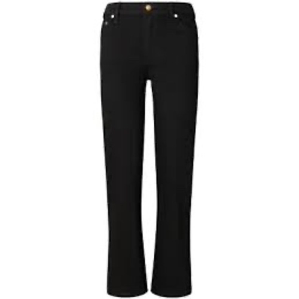 Frame Denim Le High Straight Jeans Womens 32 Black Film Noir High Rise Straight